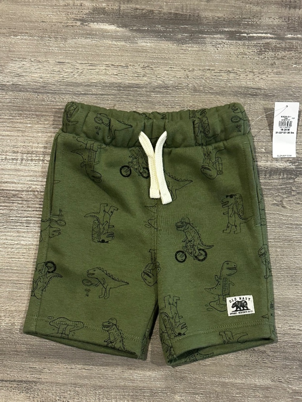 Dinosaur Graphic Fleece Jogger Shorts for Toddler Boys
